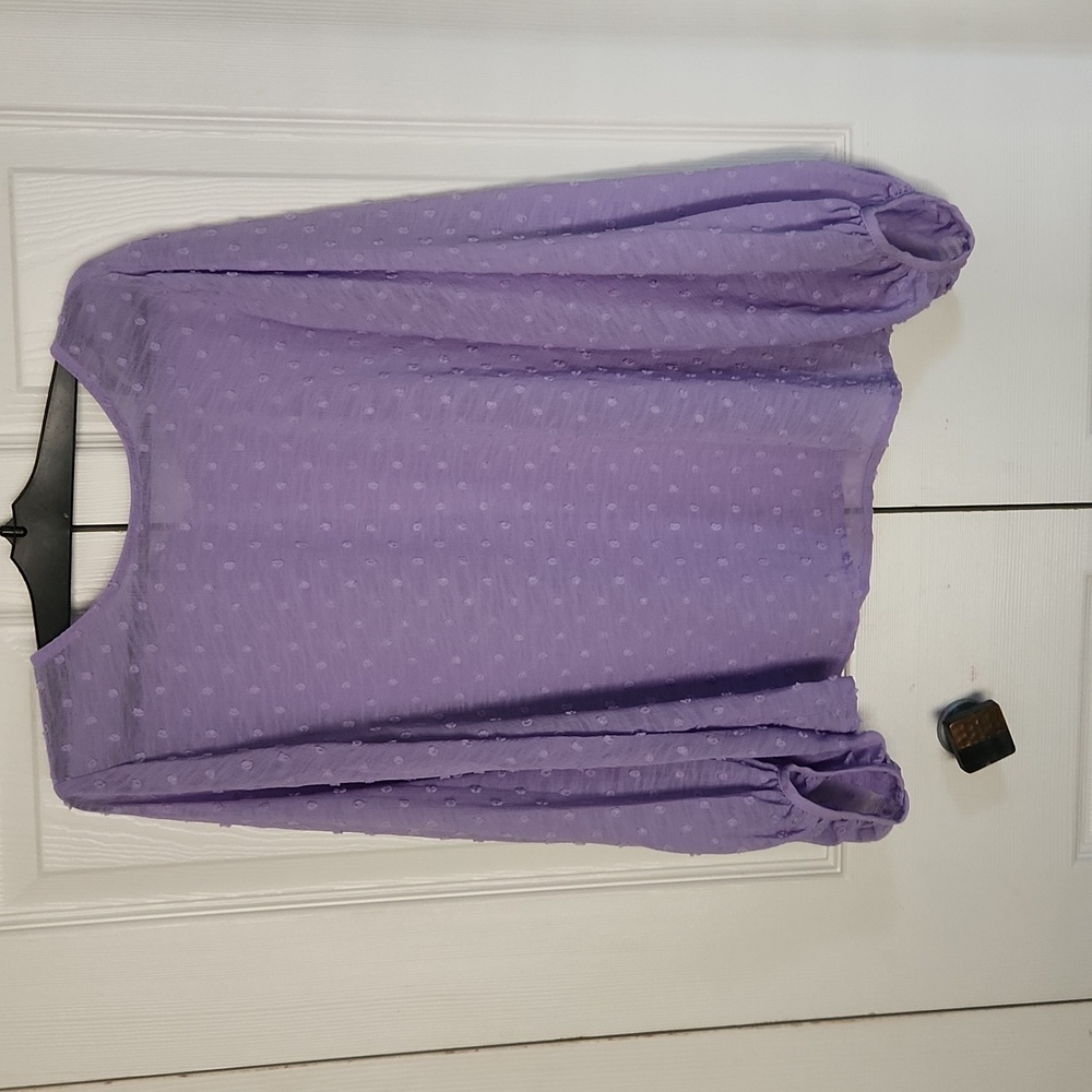 George Lavender Textured Women's Blouse